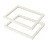 Coward beige velvet glass lid for trays, close-up showing material and preserving contents