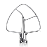 Cowbright K45B flat beater front view showing polished stainless steel for even mixing