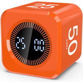 COWVTUJ Pomodoro Timer Cube orange front view showing compact classroom timer with visual focus