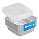 CQKEDMA 8x8 pans with clear lids for quick visibility of food during service