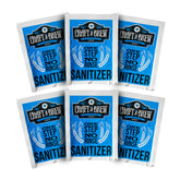 Craft A Brew single-use packet dissolving in water for quick cleaning.