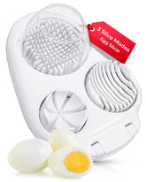 CraftyCrocodile egg slicer with three-blade system delivers uniform slices.