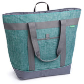 Creative Green Life jumbo cooler bag front view, extra-large capacity for groceries and drinks
