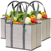 Creative Green Life box-shaped stand-up reusable bag for easy loading.