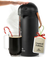 CRESIMO thermal coffee carafe with wood trim pour spout for easy serving