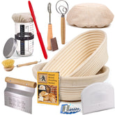 CRISS ELITE sourdough kit round banneton for shaping rustic loaves.