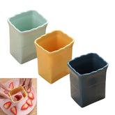 CRIVERY 3pcs cup slicer set compact design enables quick uniform cuts.