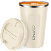 CS COSDDI 12oz tumbler with spillproof lid for mess-free travel.
