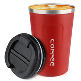 CS COSDDI 12oz red tumbler front view for on the go coffee