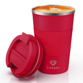 CS COSDDI 12oz tumbler top view with spill-proof design for on-the-go coffee