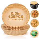 Ctizne disposable air fryer liners in a 6.5-inch basket, non-stick and oil-proof.