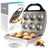 CucinaPro mini pie maker with six pies ready for quick snacks and entertaining.