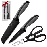 CuCut 6-inch Santoku knife with balanced, anti-slip handle for precise slicing