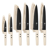 CuCut knife-set wooden block display with polished blades for easy daily prep