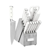 Cuisinart 15-piece knife set in a wooden block for organized kitchen prep.