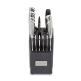 Cuisinart 15-piece cutlery block set displayed in a woodblock for organized prep.