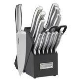 Cuisinart C77SS-15PG block set front view shows organized premium knives for home chefs.