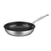 Cuisinart Chef's Classic stainless skillet top view shows even heating and a sleek finish.