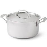 Cuisinart Chef's Classic stainless stockpot with lid delivers even heat for soups and pasta.