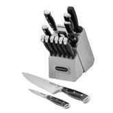 Cuisinart Classic forged triple rivet knife set block showing durable blades and secure storage.