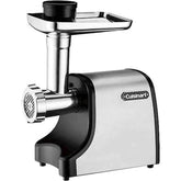 Cuisinart electric meat grinder with motor and controls for efficient grinding.
