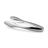 Cuisinox 6-inch polished stainless steel serving tongs for precise portion control at gatherings.