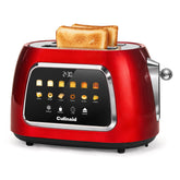 Culinaid Toaster 2 Slice front view with stainless steel exterior and smart touchscreen.