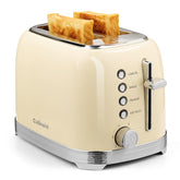 Culinaid 2 Slice Toaster in retro stainless steel adds stylish efficiency to quick breakfasts