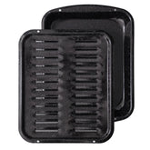 CULINARIN broiler pan with rack in porcelain coating for easy release and cleanup