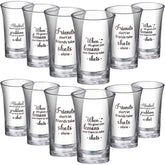 Cunhill 12-pack acrylic shot glasses with random styles for gatherings