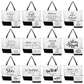 Cunno 24-pcs gifts bag set: durable canvas tote for daily organization.