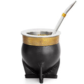 Cuopru Yerba Mate Cup with stainless steel body for durable anti-scald sipping.