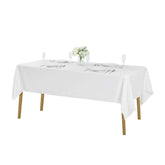 Cupuamon rectangle tablecloth 60x120 white with elegant edges for upscale dining