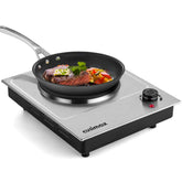 Cusimax electric hot plate embedded burner with a space-saving stainless steel design.