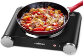 CUSIMAX hot plate top view shows compact, portable design for small spaces.