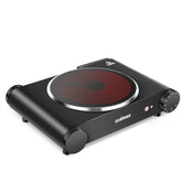 Cusimax portable electric stove front view highlighting compact design for small kitchens.