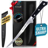 Cutluxe fillet knife 7-inch razor edge ready for precise fish filleting