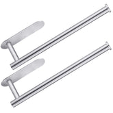 CUXIXA under-cabinet paper towel holder with adhesive for sturdy kitchen organization.