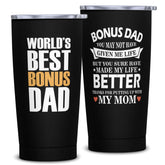 Cwutoba bonus dad gift tumbler front view for on-the-go coffee