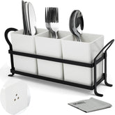 Czlizdyt cutlery holder with drain holes keeps utensils dry and organized on the counter