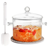 CZSZYGHBAO clear glass pot with lid for easy monitoring of simmering pasta.