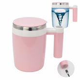 Daasigwaa self-stirring mug front view for quick beverage mixing