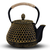 Dachenus cast iron tea pot with honeycomb exterior for durable daily brewing