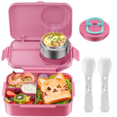 DaCool upgraded kids lunch box with built-in thermo keeps meals hot or cold