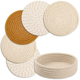 Dakartoon trivets for hot dishes protect countertops with natural cotton warmth