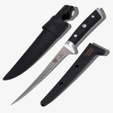 Dalstrong Gladiator Elite 7-inch fillet knife blade close-up showcases flexible edge for precise filleting.
