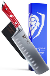 Dalstrong Nakiri 7-inch blade close-up for precise vegetable prep