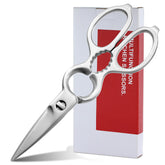 DARK EDGE stainless steel kitchen shears blade close-up for precise cuts