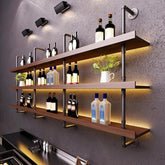 Dawselod large wine rack wall-mount displays bottles neatly and securely
