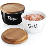 DAYYET salt cellar with lid, 10 oz, ideal for quick daily seasoning